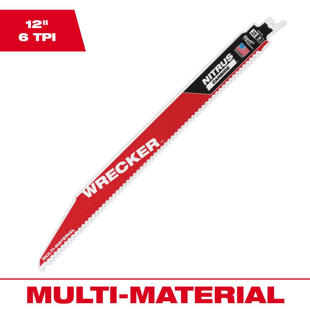 Milwaukee 12″ WRECKER with NITRUS CARBIDE 1Pk - Ascmtools