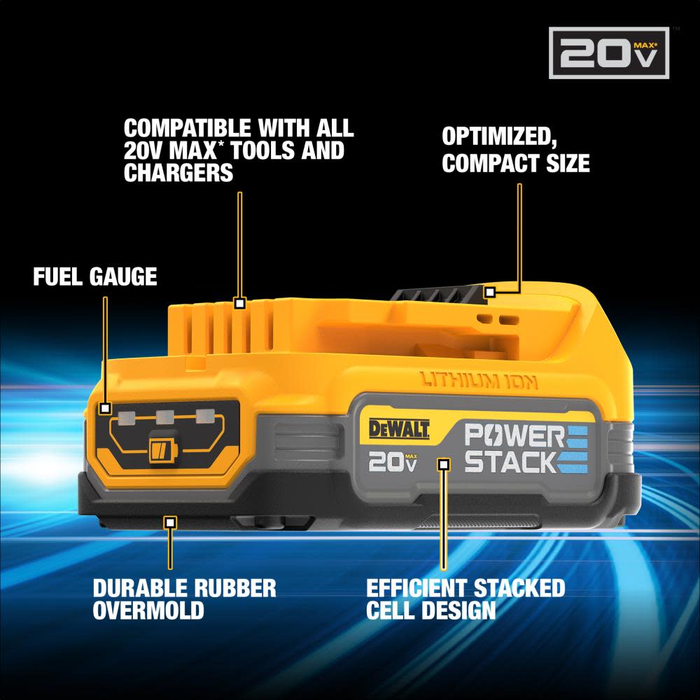 DEWALT POWERSTACK 20V MAX Compact Battery 2pk - Ascmtools