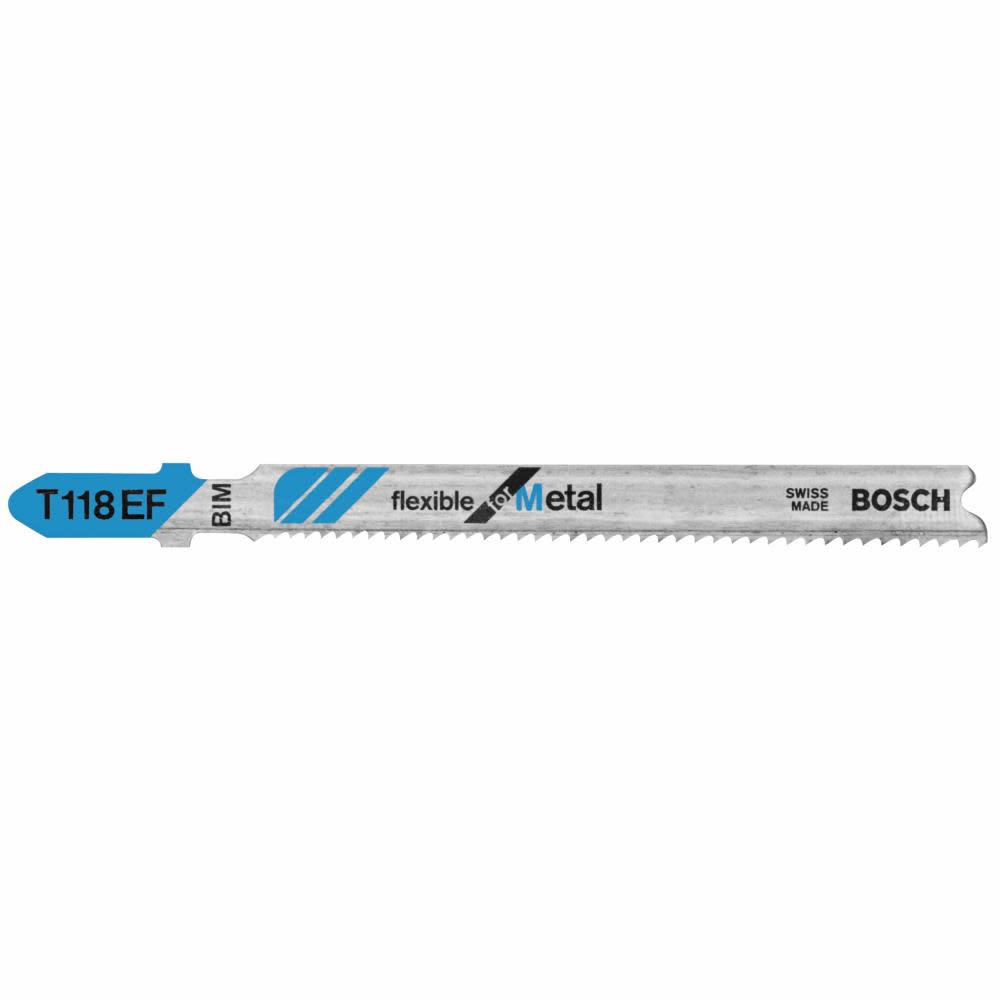 Bosch 5 pc. 3-5/8 In. 11-18 TPI Flexible for Metal T-Shank Jig Saw Blades - Ascmtools