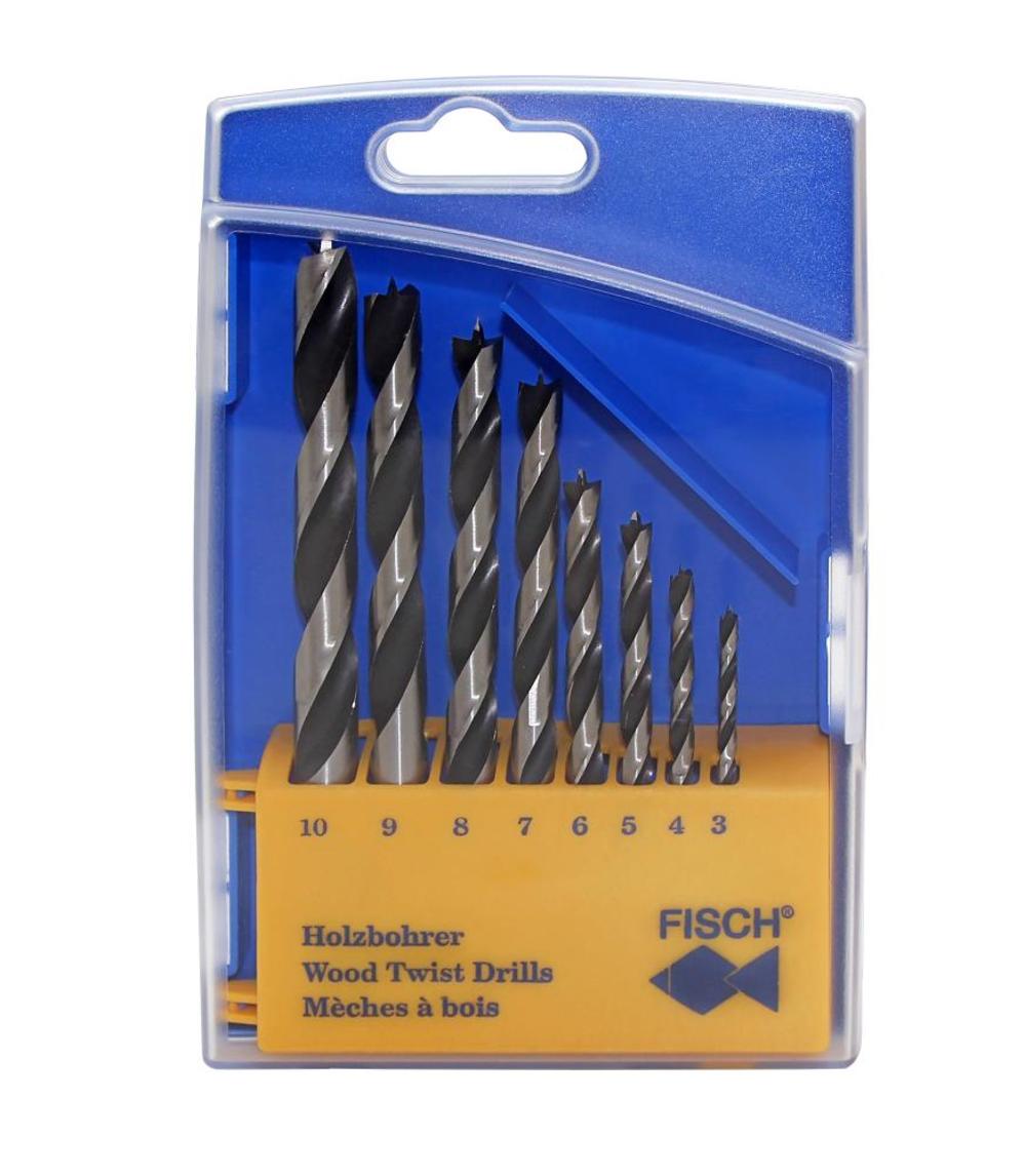 Fisch 8 piece Chrome Vanadium Metric Brad Point Bit Set - Ascmtools