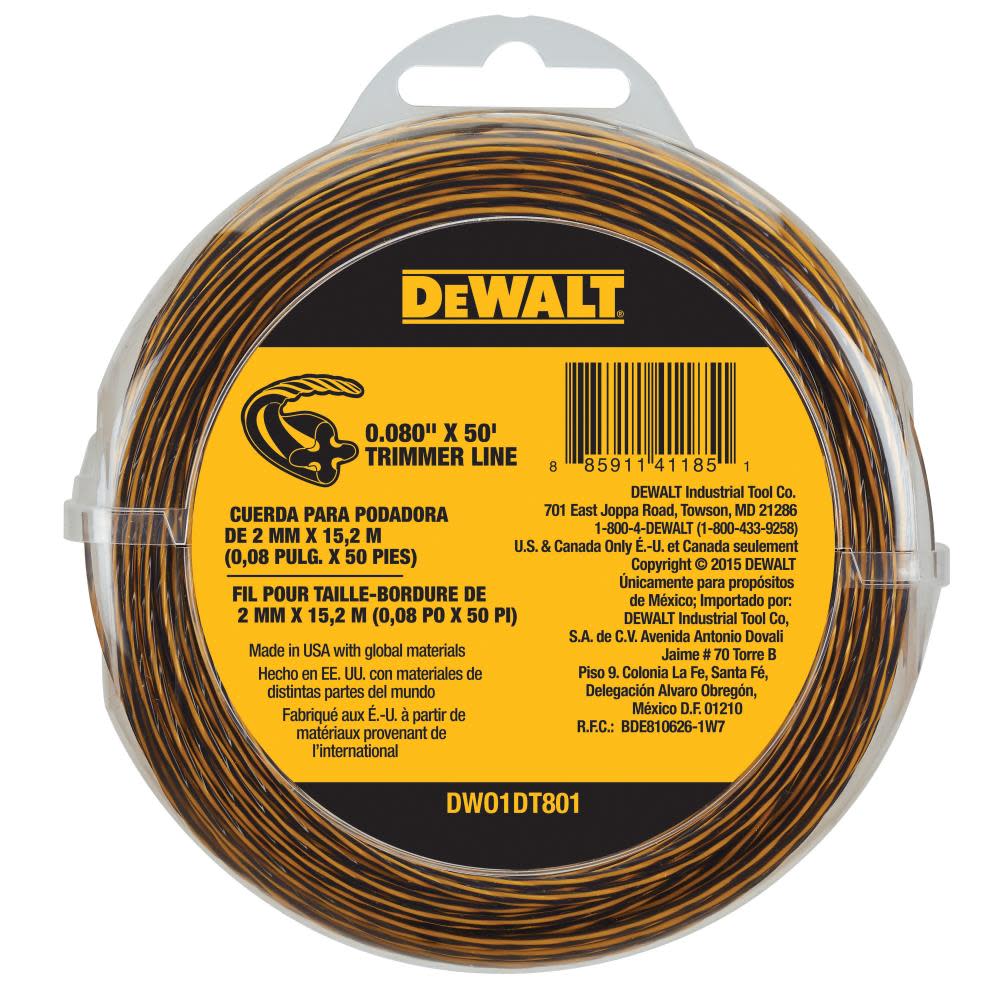 DEWALT Trimmer Line 0.080 In. x 50 Ft. - Ascmtools