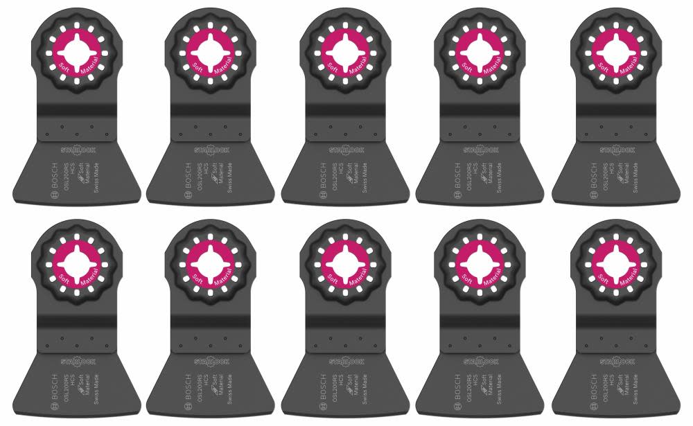 Bosch 3 In. Starlock Oscillating Multi Tool High-Carbon Steel Rigid Scraper Blade 10 Pk. - Ascmtools