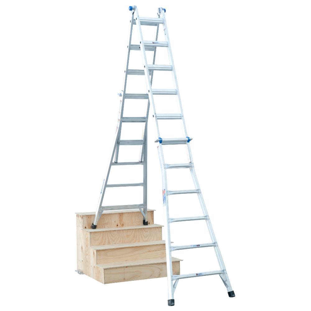 Werner 26-ft Aluminum 300-lb Telescoping Type IA Multi-Position Ladder - Ascmtools