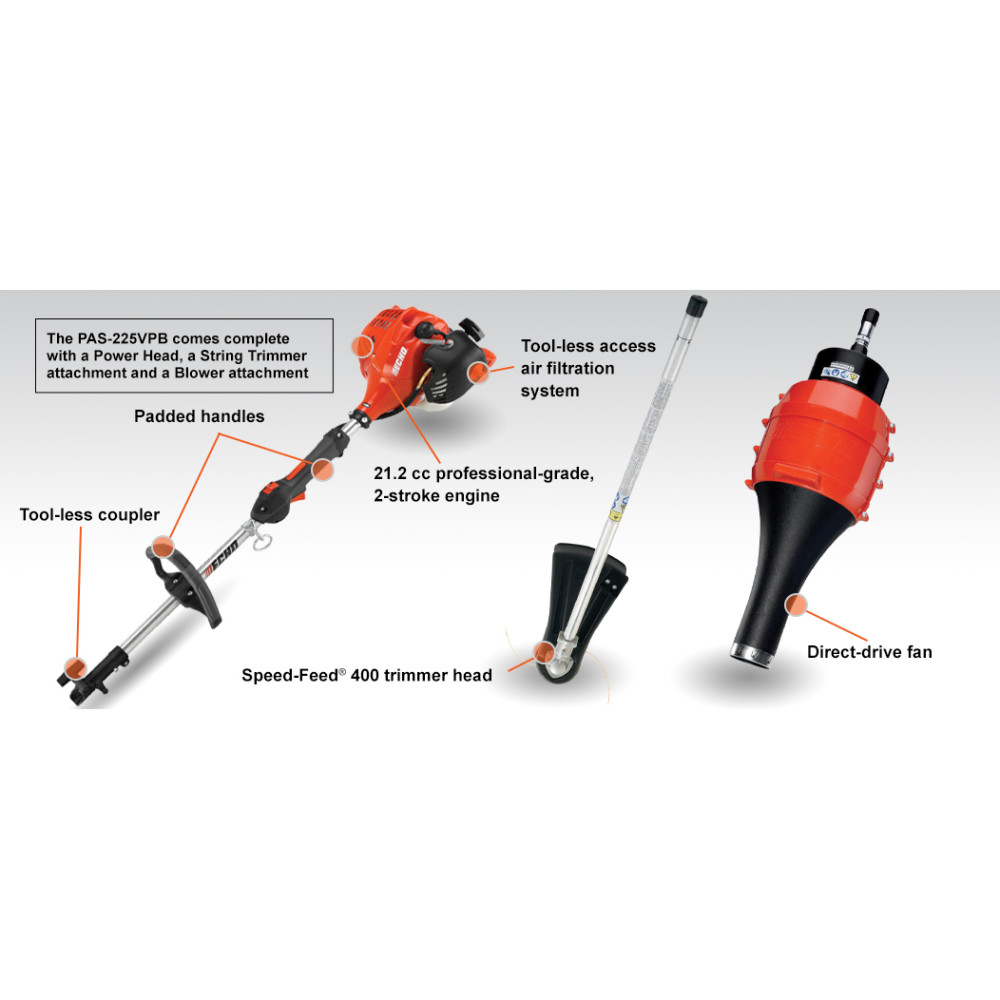 Echo PAS Power Head with Trimmer/Blower Attachment Combo Kit - Ascmtools