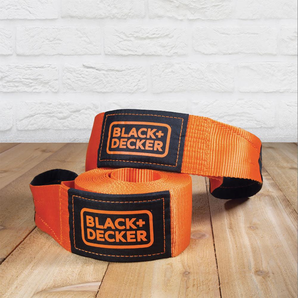 Black and Decker 4″ x 30′ Heavy Duty Recovery Strap 20000 LB Break Strength - Ascmtools