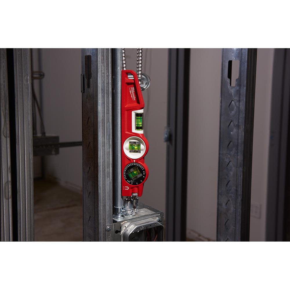 Milwaukee 10 in. Die Cast Torpedo Level with 360 Degree Locking Vial - Ascmtools