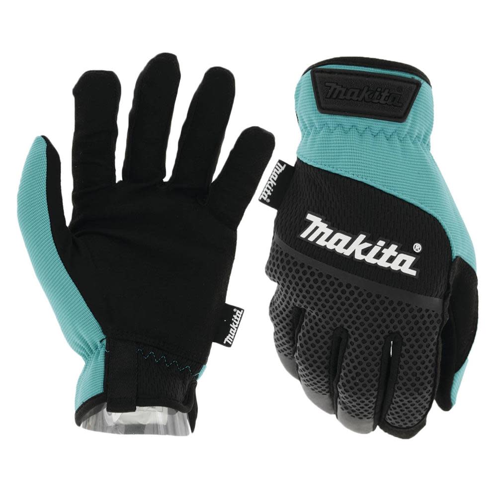 Makita Utility Work Gloves Open Cuff Flexible Protection Medium - Ascmtools