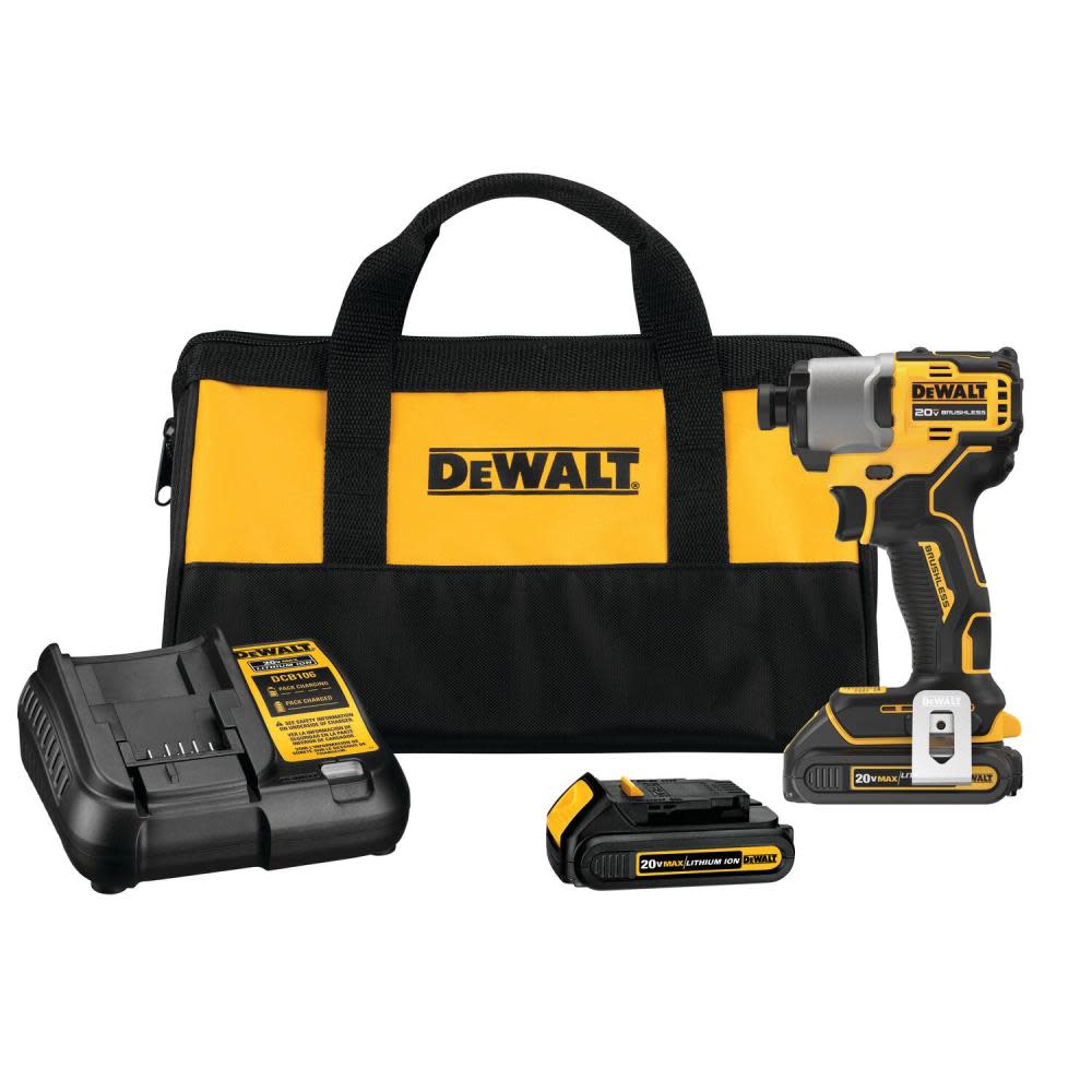 DEWALT 20V MAX 1/4″ Impact Driver Kit Brushless Cordless - Ascmtools