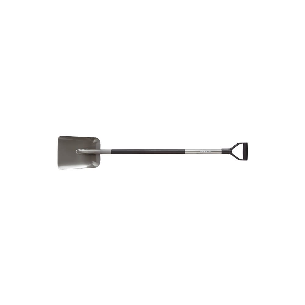 Fiskars 51″ Ergo D Handle Square Point Steel Transfer Shovel - Ascmtools