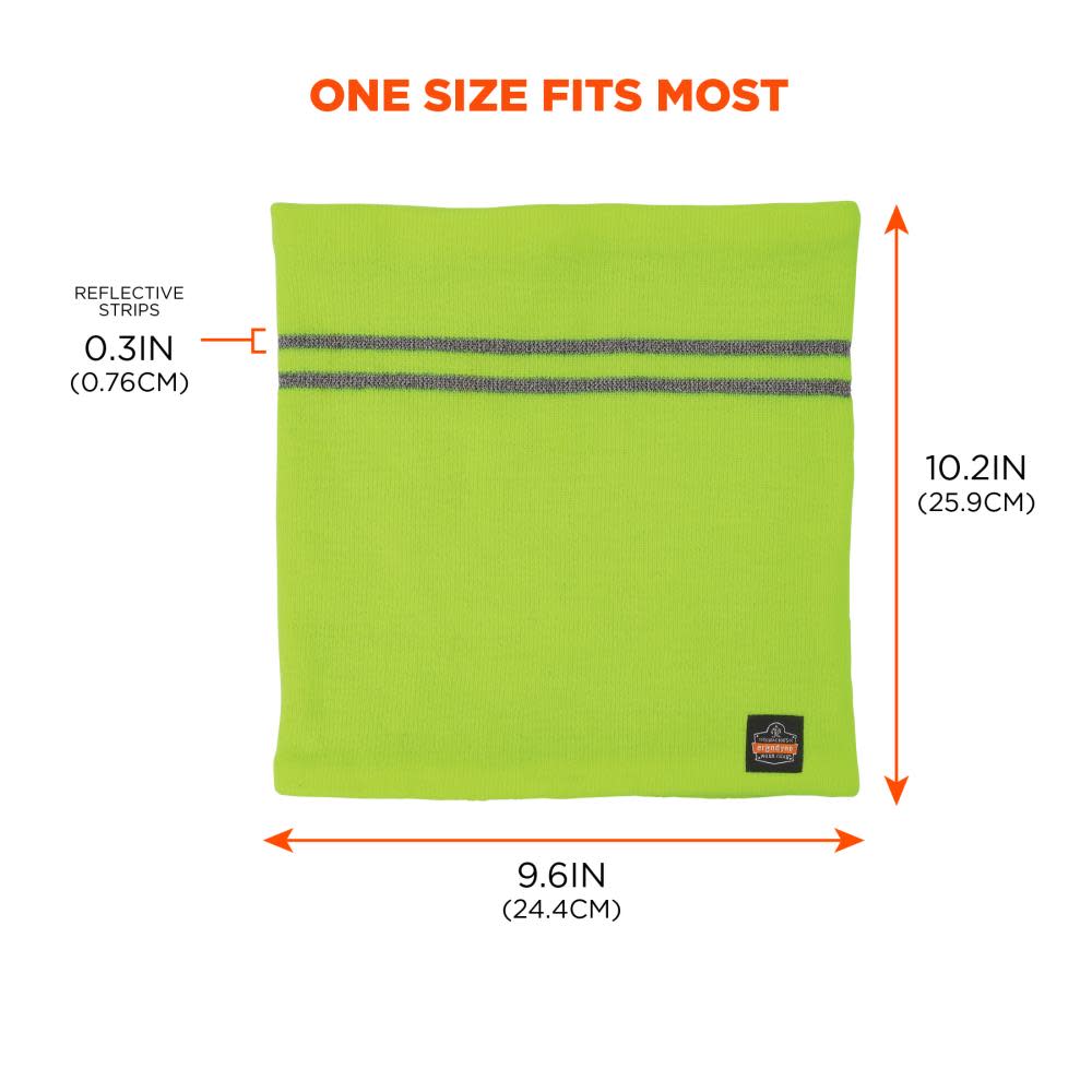 Ergodyne N-Ferno 6961 Lime Reflective Winter Neck Gaiter - Ascmtools