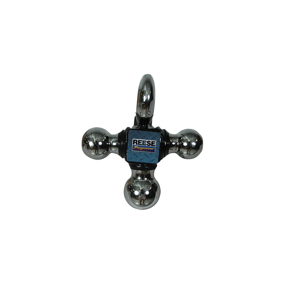 Reese 8″ 10000 lbs TriBall Trailer Hitch Ball Mount with Tow Hook - Ascmtools