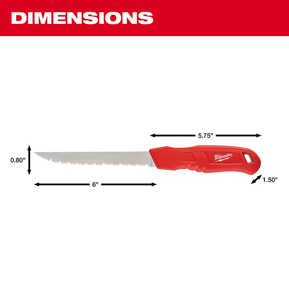 Milwaukee Serrated Insulation Knife - Ascmtools