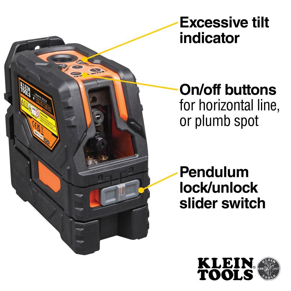 Klein Tools Self-Level Cross-Line Laser with Spot - Ascmtools