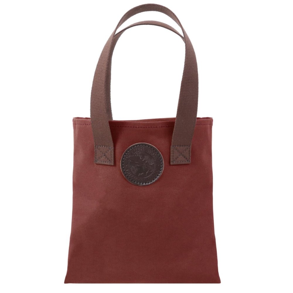 Duluth Pack 6 Liter Capacity Burgundy Canvas Box Style Promo Tote - Ascmtools