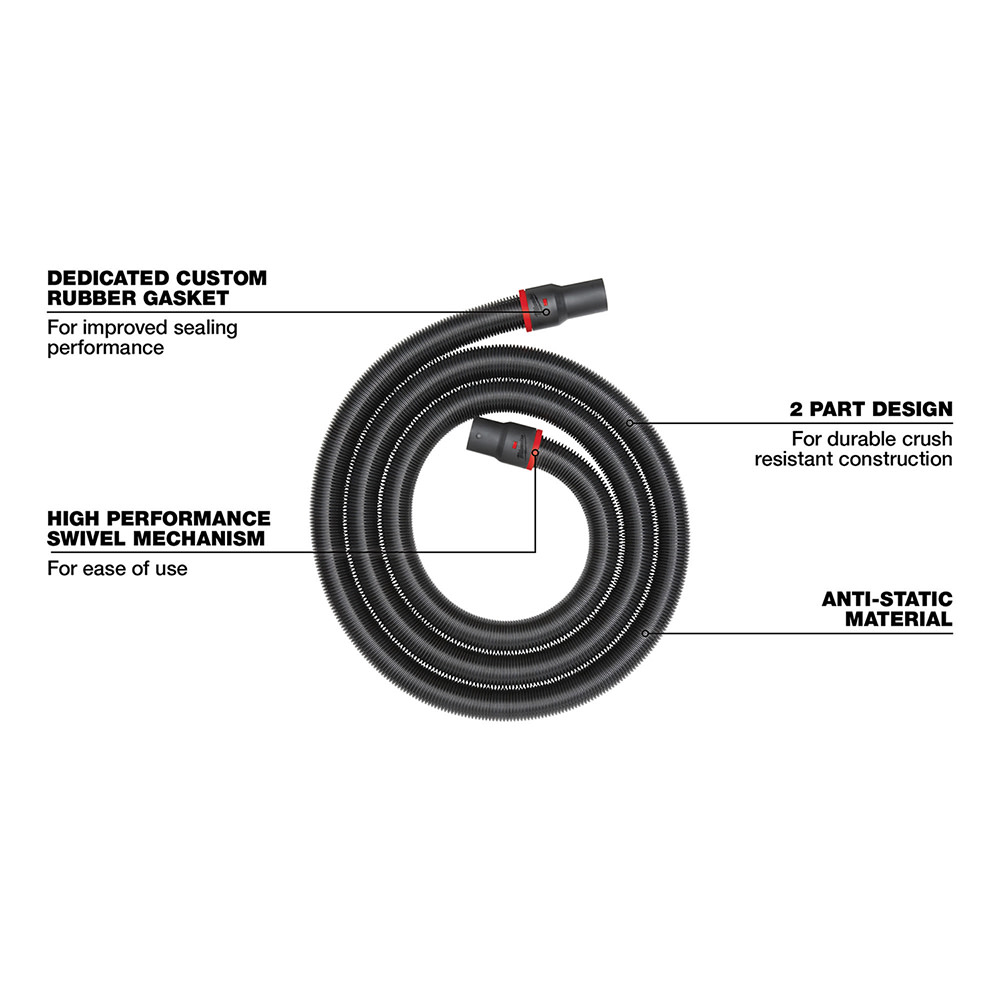 Milwaukee 2 1/2″ X 16′ Flexible Hose - Ascmtools