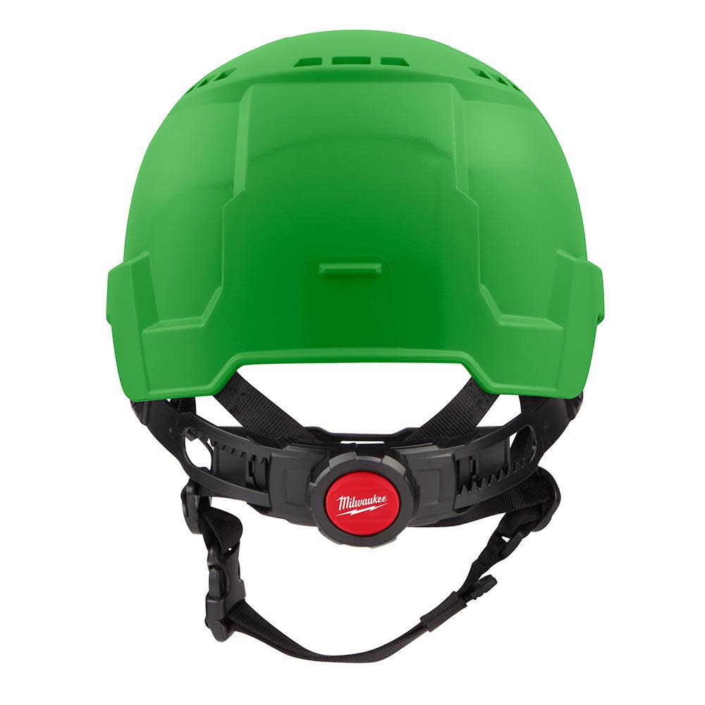 Milwaukee Green Front Brim Vented Helmet with BOLT Class C - Ascmtools