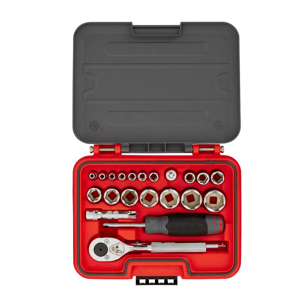 Proto Socket Set 1/4 & 3/8 SAE 6pt 22pc - Ascmtools