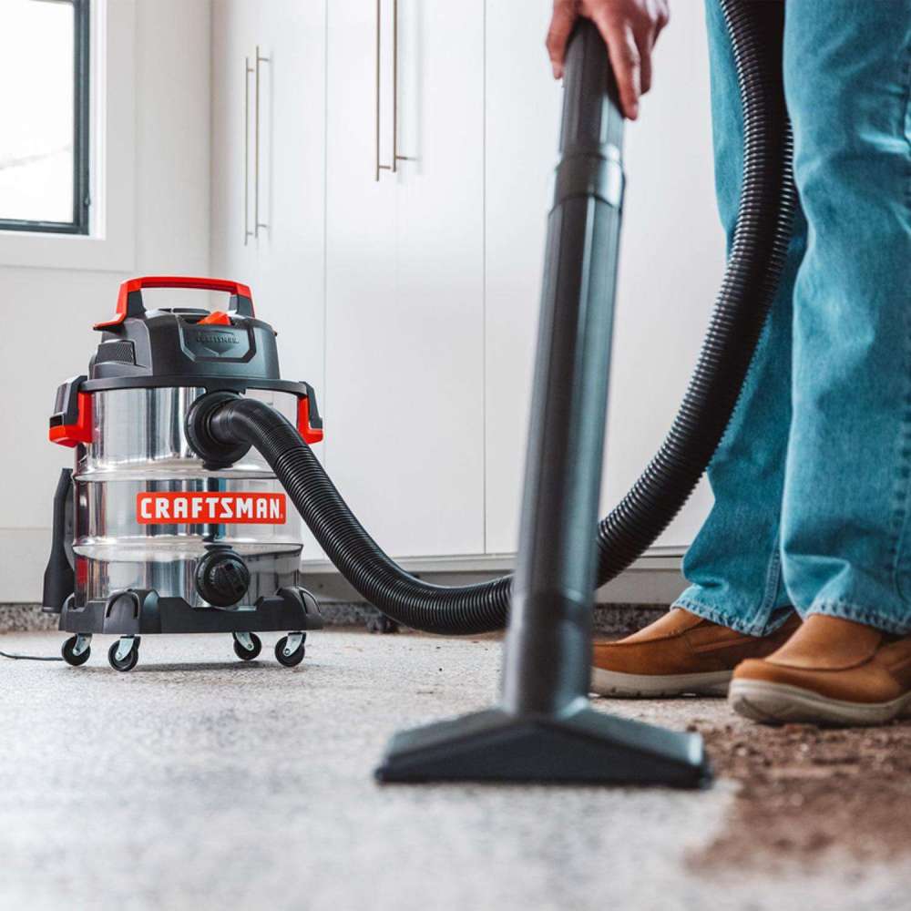 Craftsman Wet/Dry Vacuum 10 Gallon 120V 6HP Peak Stainless Steel - Ascmtools