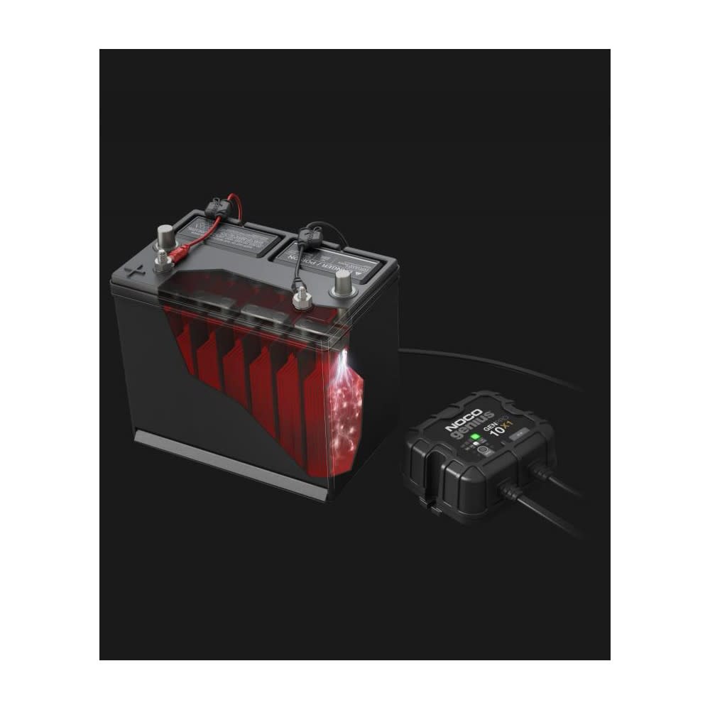 Noco Battery Charger 12V 10A Fully Automatic Waterproof On Board - Ascmtools