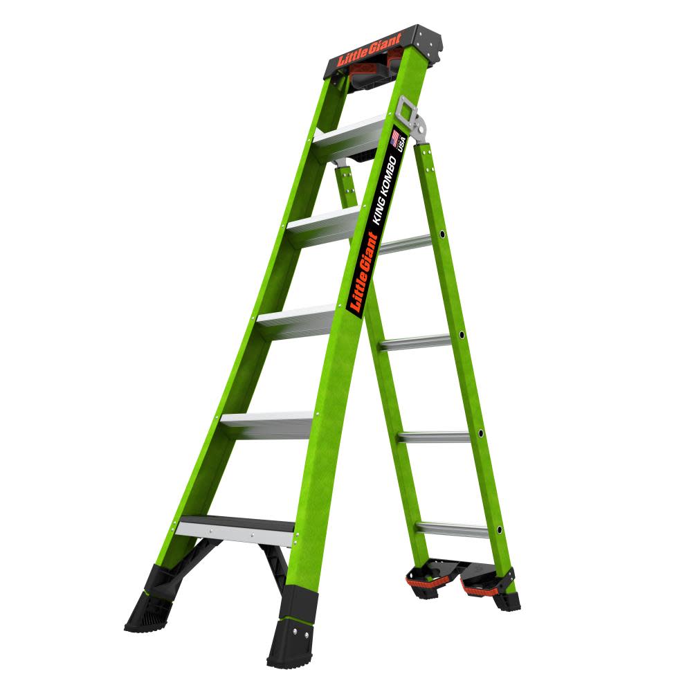 Little Giant Safety KING KOMBO Ladder Industrial 6′ ANSI Type IAA - Ascmtools