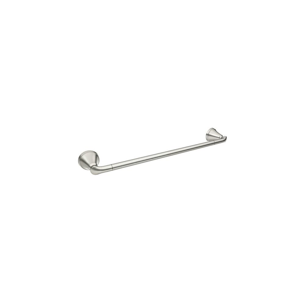 Moen Tiffin Brushed Nickel 18″ Towel Bar with Press & Mark Stamp - Ascmtools