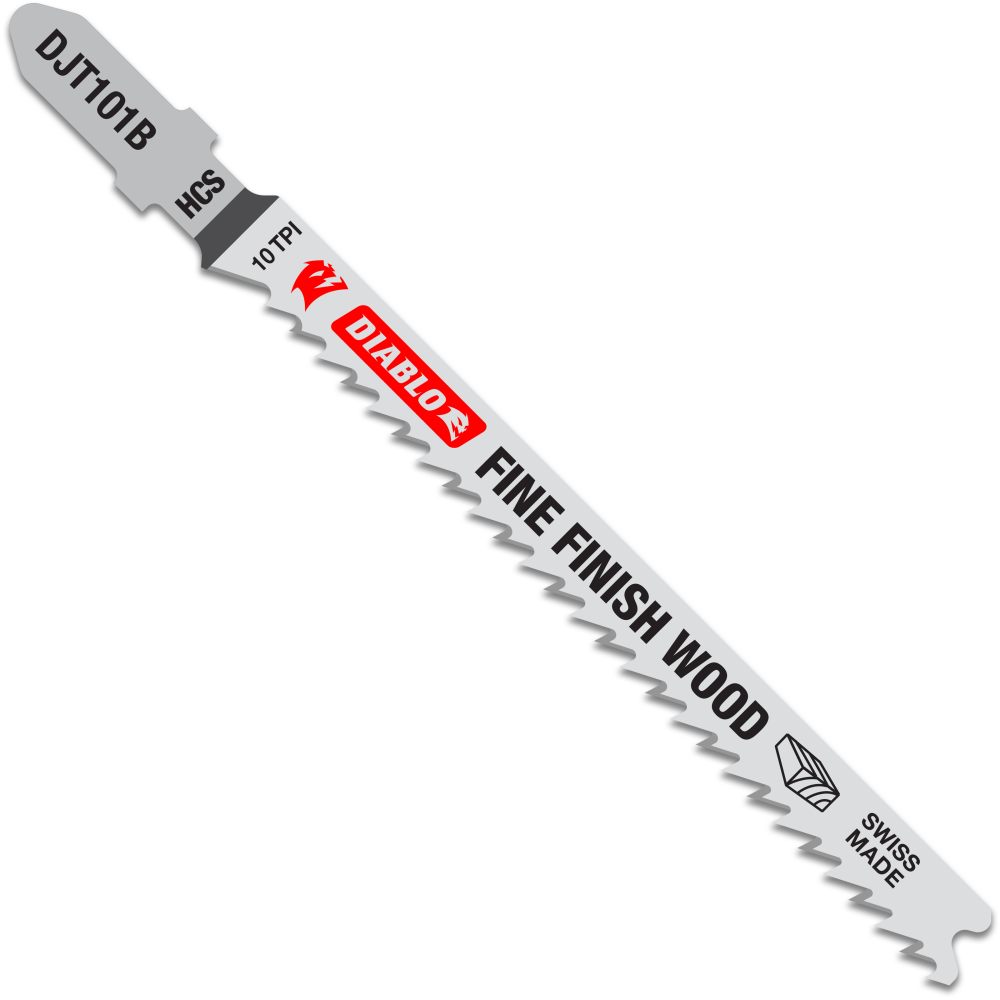 Diablo Tools 4″ 10 TPI HiCarb Steel T-Shank Jig Saw Blades for Fine Cuts 5PK - Ascmtools