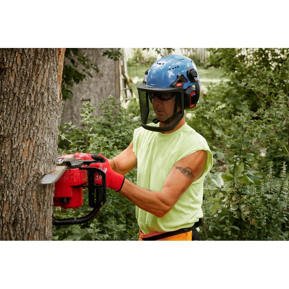 Milwaukee BOLT Full Face Shield Metal Mesh Compatible with Safety Helmet No Brim - Ascmtools