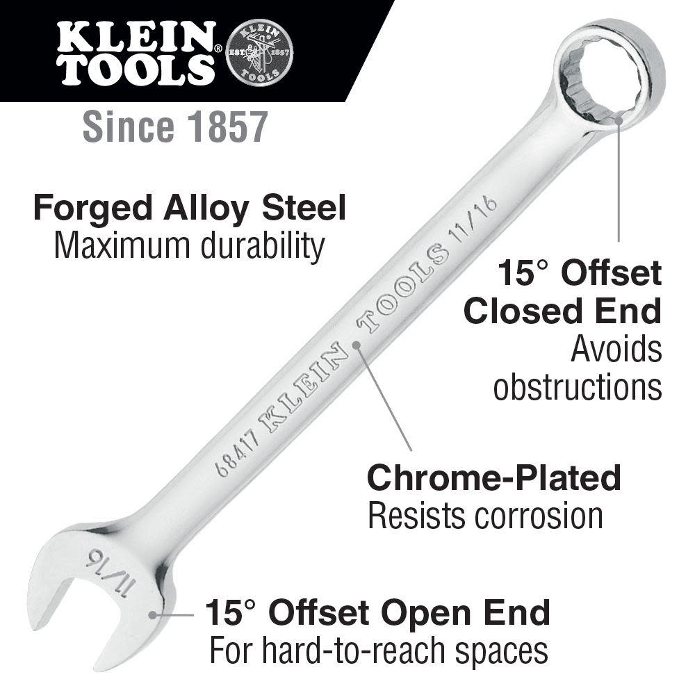 Klein Tools 12 Piece Combination Wrench Set - Ascmtools