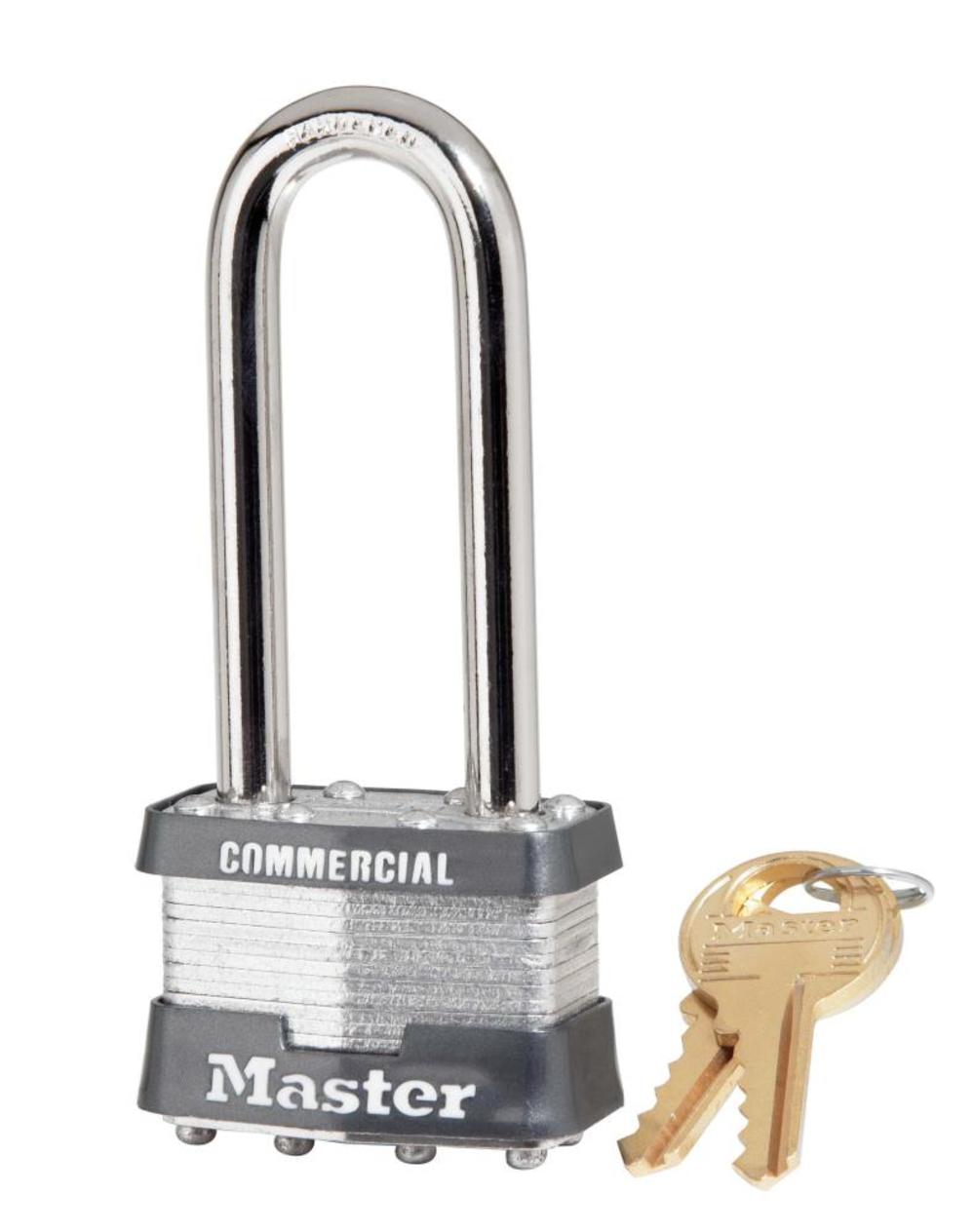 Master Lock 1-3/4 In. (44mm) Wide Laminated Steel Pin Tumbler Padlock with 2-1/2 In. (64mm) Shackle Keyed Alike – 1KALJ - Ascmtools
