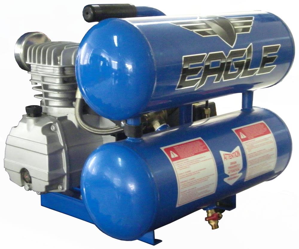 Eagle Compressor Portable Electric Twin Stack Air Compressor 4.2 Gallon - Ascmtools