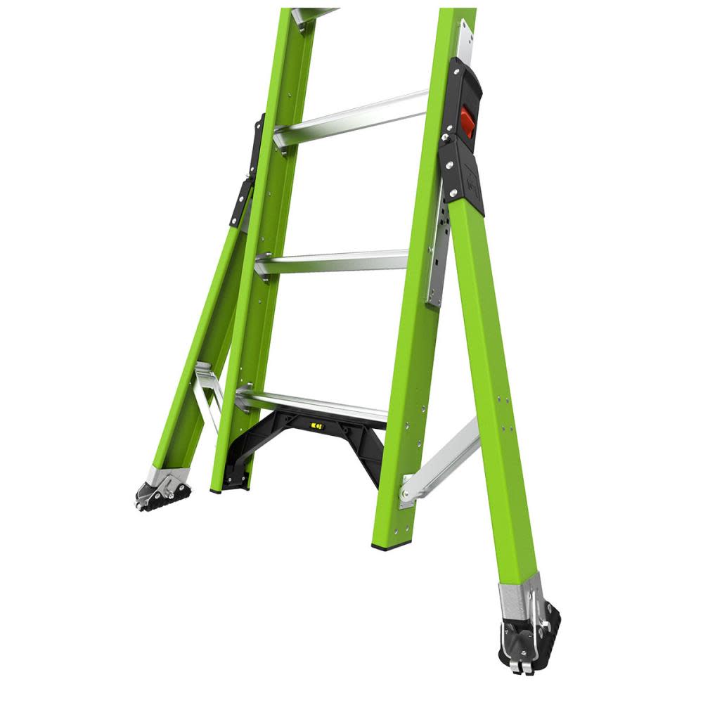 Little Giant Safety HyperLite SumoStance 24 ft Type IA Fiberglass Extension Ladder - Ascmtools