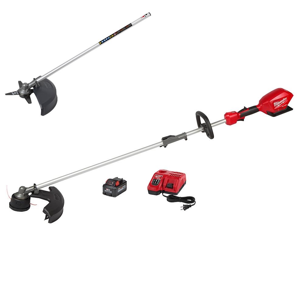 Milwaukee M18 FUEL QUIK-LOK String Trimmer Kit & Brush Cutter Attachment Bundle - Ascmtools