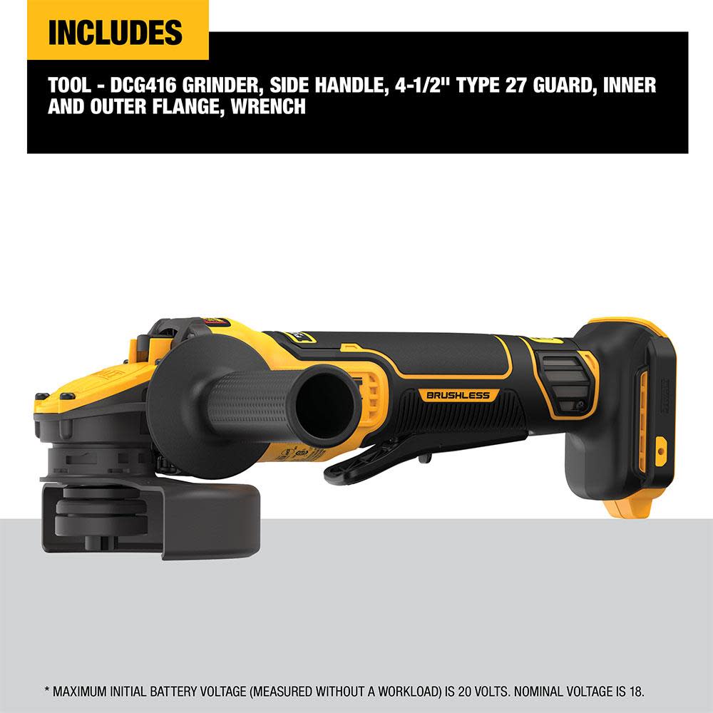 DEWALT 20V MAX 4 1/2″ – 5″ Angle Grinder with FLEXV ADVANTAGE Bare Tool - Ascmtools