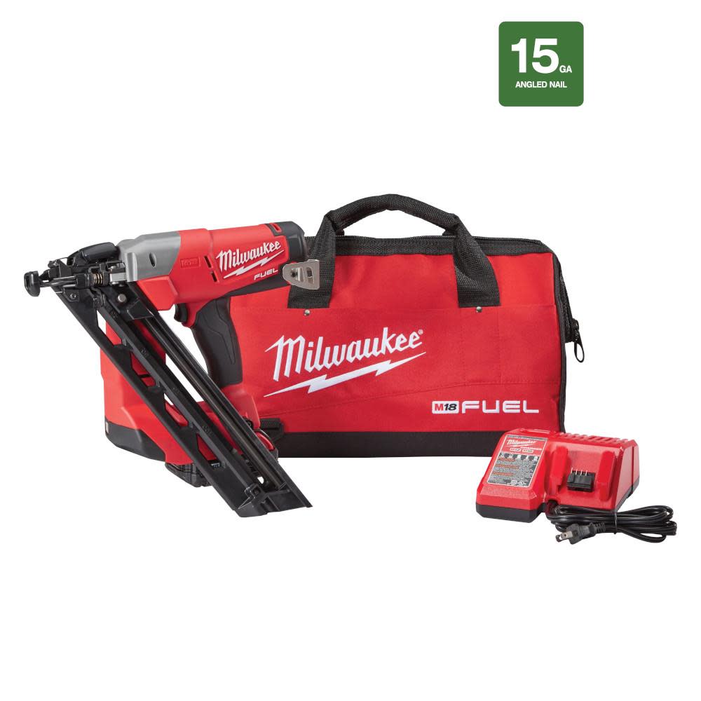 Milwaukee M18 FUEL 15 Gauge Finish Nailer Kit - Ascmtools