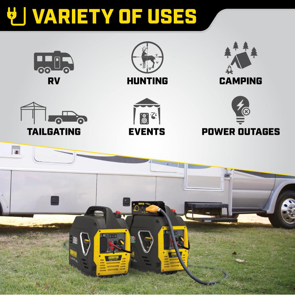 Champion Power Equipment 2000-Watt Ultralight Portable Dual Fuel Inverter Generator - Ascmtools