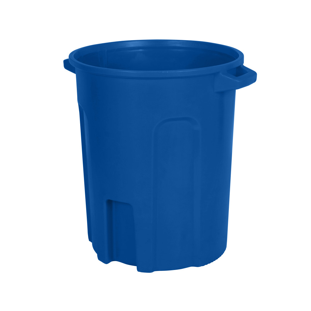 Toter 55 Gallon Round Trash Can with Lift Handle Blue - Ascmtools