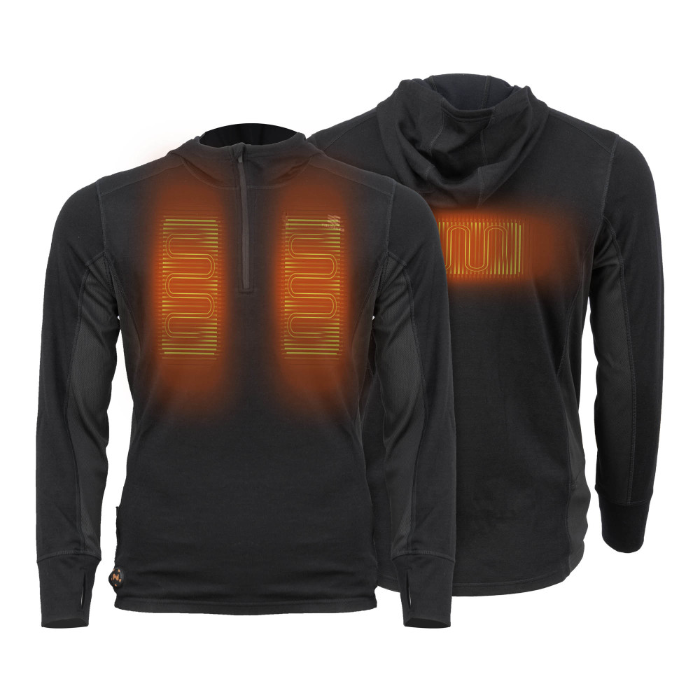 Mobile Warming Merino Heated Baselayer Shirt Mens 7.4V Black 2X - Ascmtools