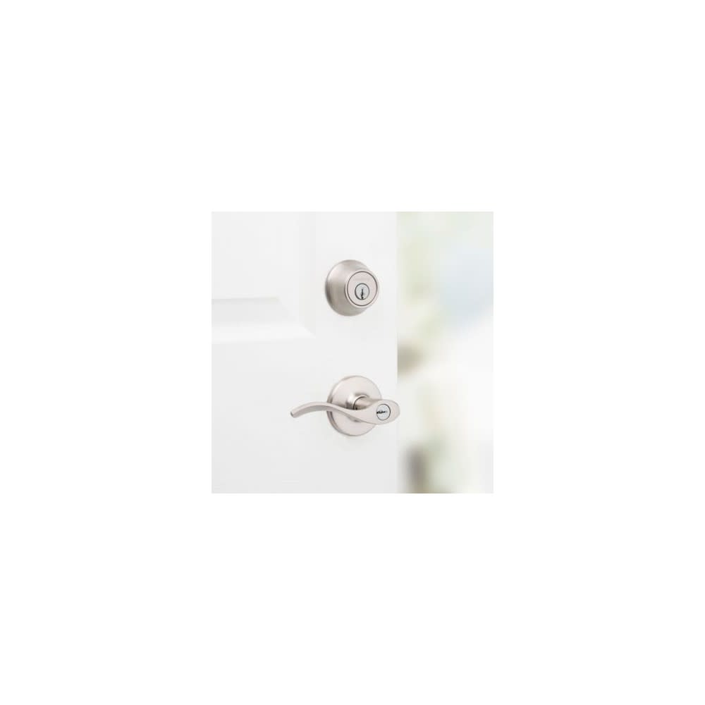 Kwikset Satin Nickel Balboa Door Lever & Single Cylinder Deadbolt Set - Ascmtools