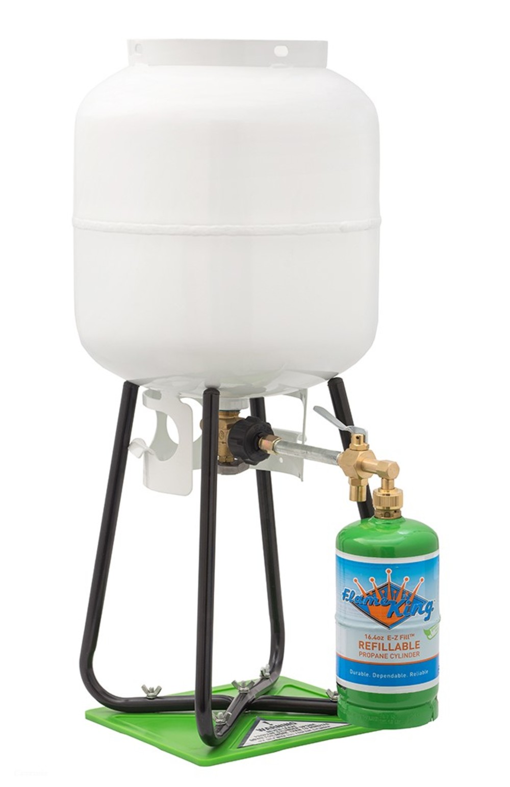 Flame King Refillable Propane 1 lb Cylinder with Refill Kit - Ascmtools