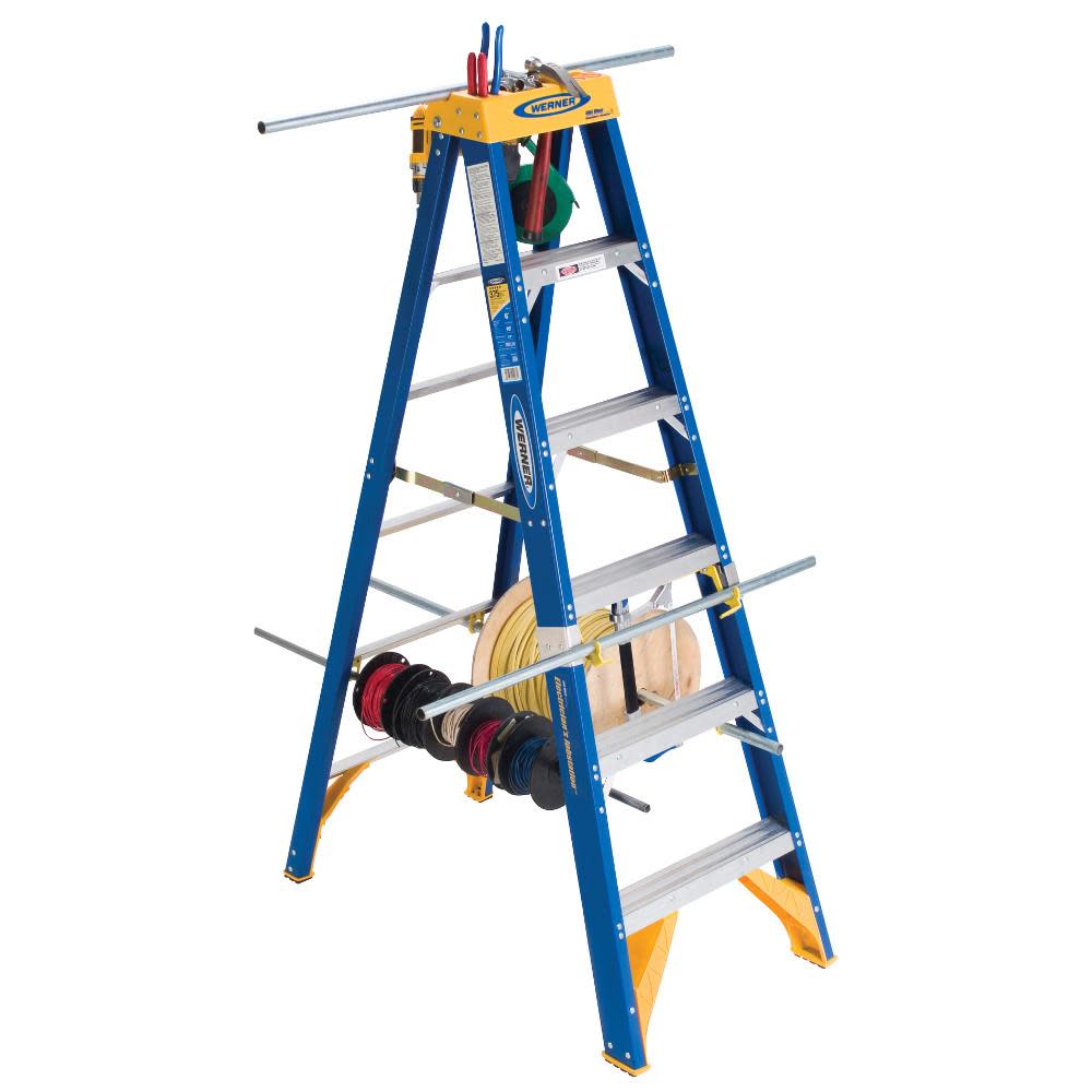 Werner 6 Ft. Type IAA Fiberglass Electricians Jobstation - Ascmtools