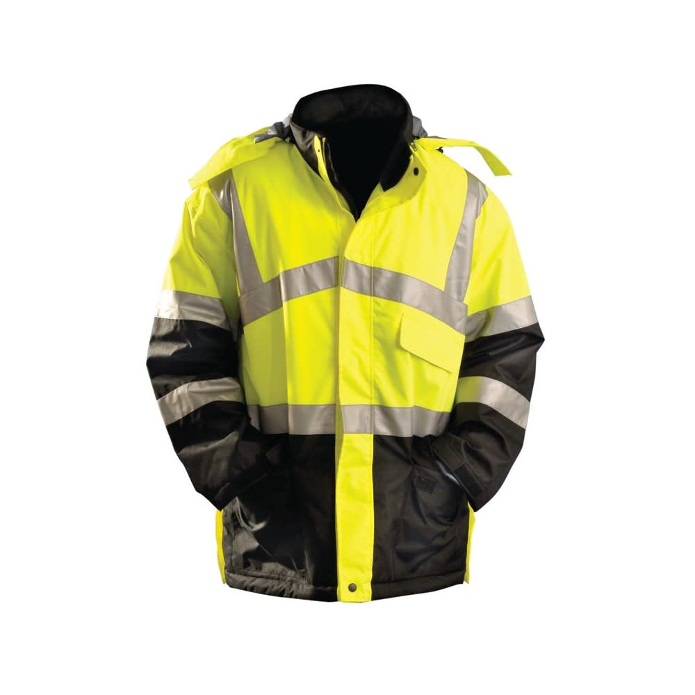 Occunomix Hi-Vis Yellow Premium Cold Weather Parka Jacket Small - Ascmtools