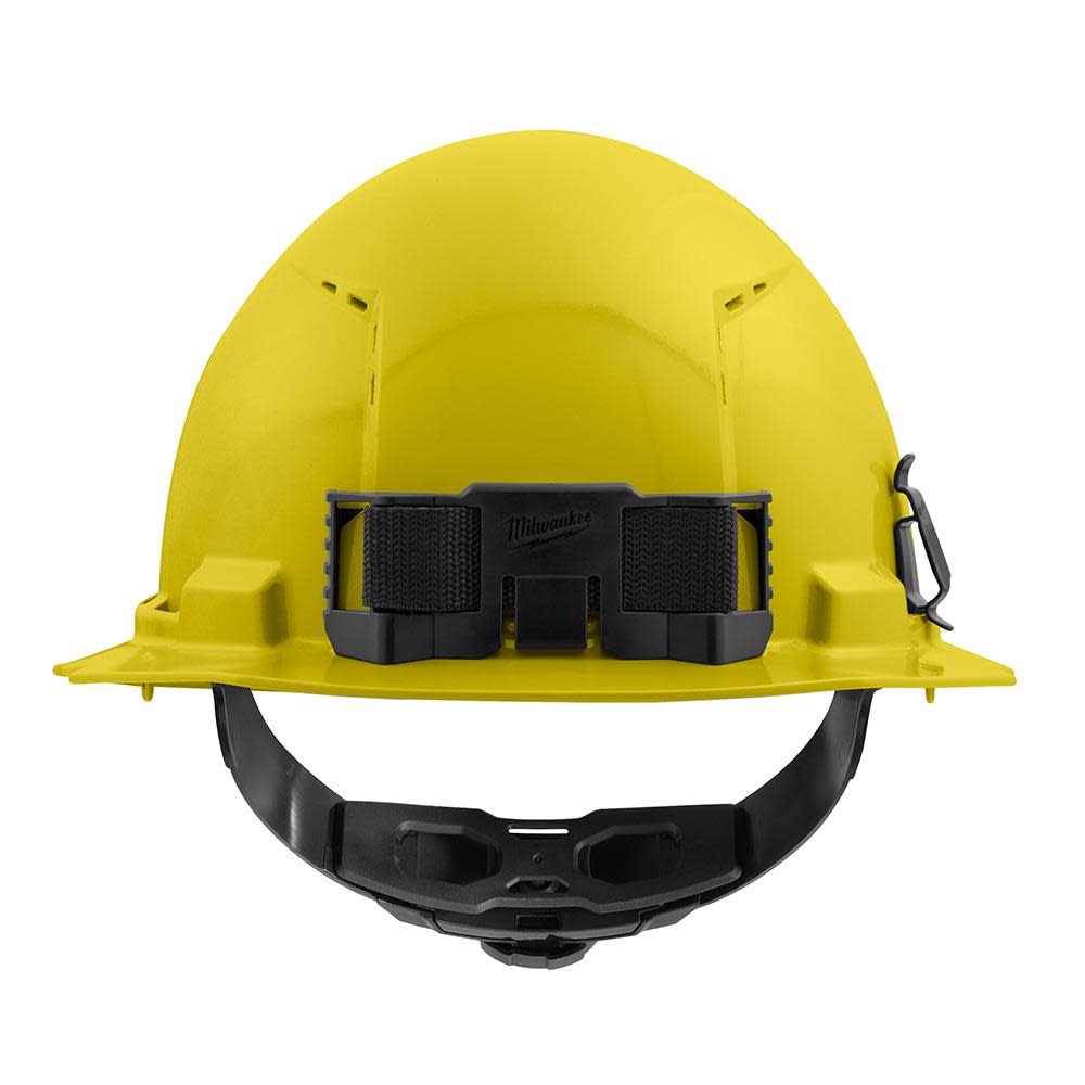 Milwaukee Yellow Full Brim Vented Hard Hat with 4pt Ratcheting Suspension Type 1 Class C - Ascmtools
