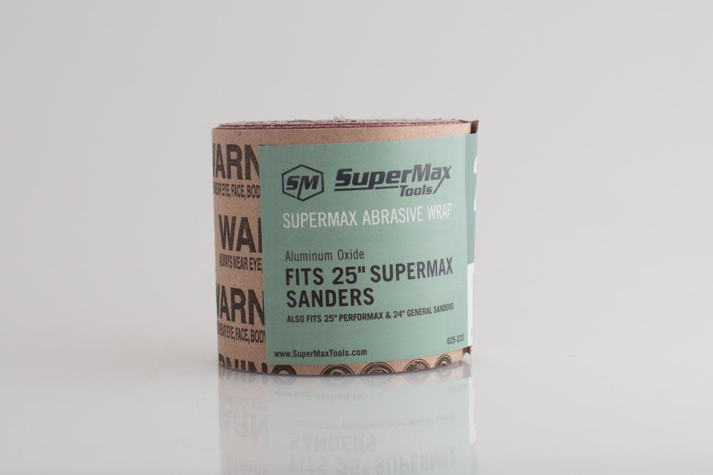 Supermax Tools 36-Grit Individual Sandpaper Wrap for 24″ and 25″ Drum Sander - Ascmtools