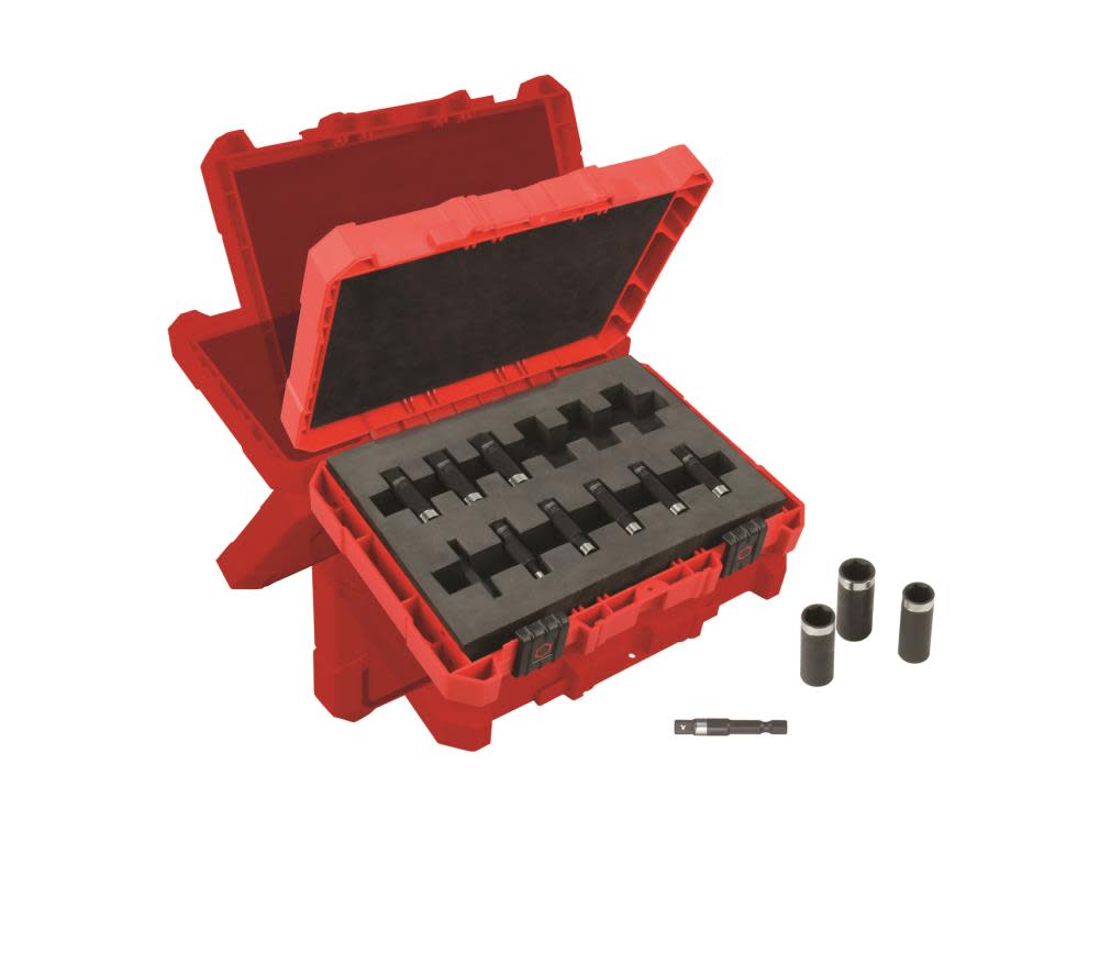 Milwaukee SHOCKWAVE 1/4 In. Deep Well Socket Set (12 PC) - Ascmtools