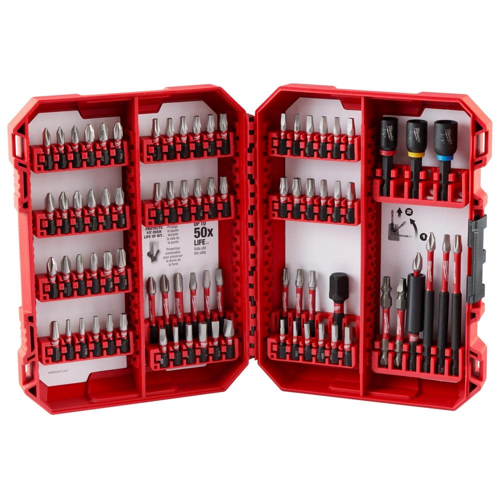Milwaukee SHOCKWAVE Impact Duty Driver Bit Set 80pc - Ascmtools