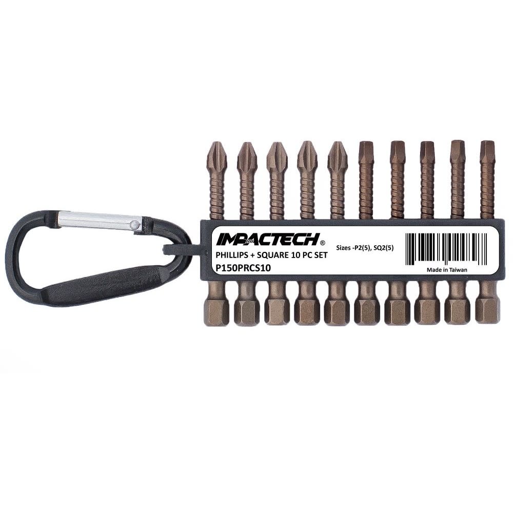 Vega Impactech Driver Bit Set 10pc 2″ Length - Ascmtools