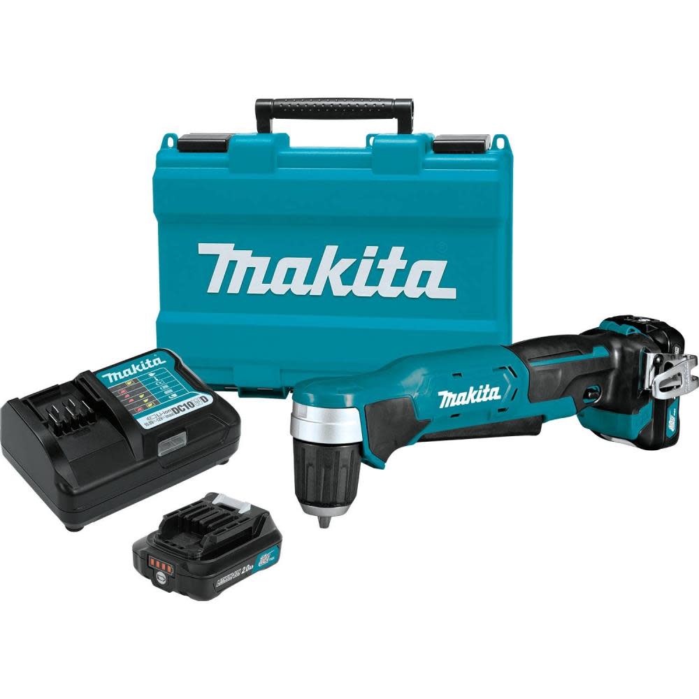 Makita 12V Max CXT Lithium-Ion Cordless 3/8 In. Right Angle Drill Kit (2.0Ah) - Ascmtools