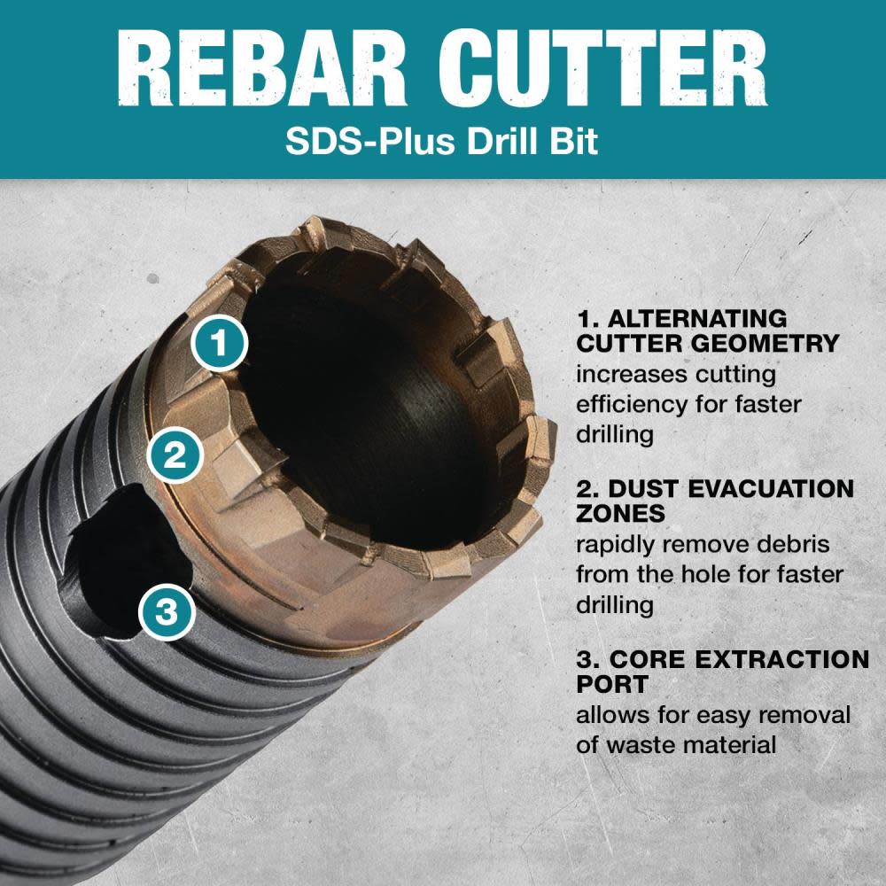 Makita 1 1/2″ x 4″ Rebar Cutter Drill Bit Head Only - Ascmtools