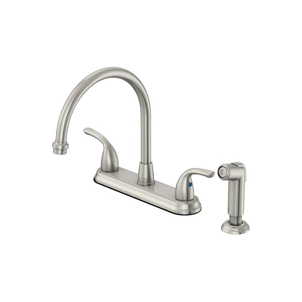 Oakbrook Pacifica Kitchen Faucet Two Handle Brushed Nickel - Ascmtools