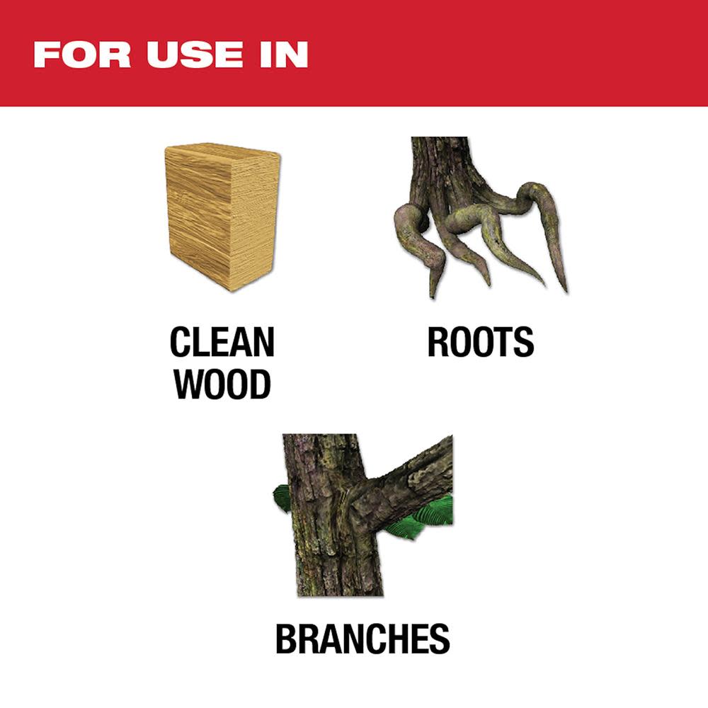 Milwaukee 12″ 3 TPI The AX with Carbide Teeth for Pruning & Clean Wood SAWZALL Blade 1PK - Ascmtools